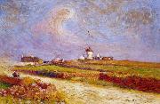 unknow artist Countryside with Windmill, near Batz oil painting on canvas